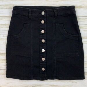 Altar’d State Black Denim Skirt
